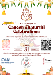 Plakat der TEA-Veranstaltung zu Ganesh Chaturthi